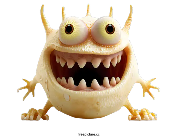 [Transparent Background PNG]Happy Yellow Germ