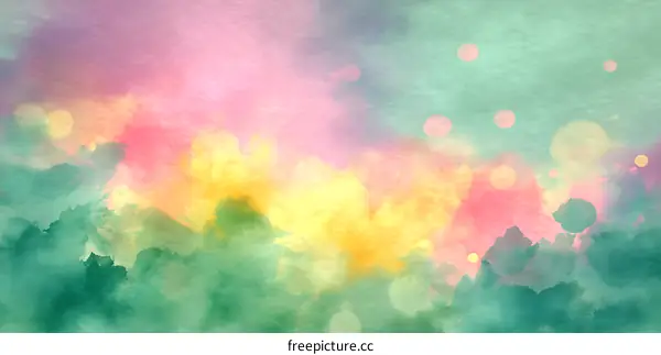 Abstract Watercolor Landscape Painting