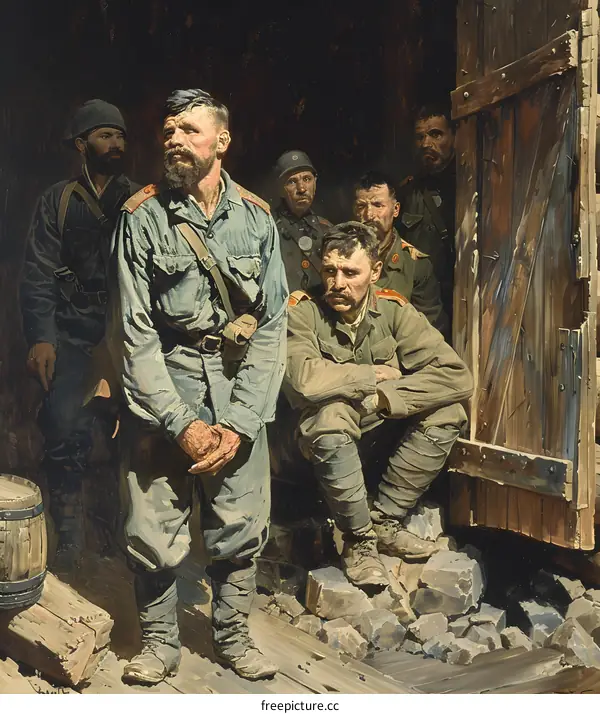 Russian soldiers captured by the Germans in 1941