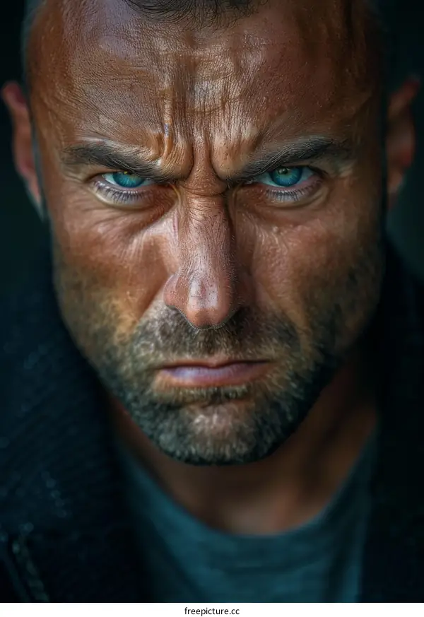 Close Up Portrait of a Caucasian Man