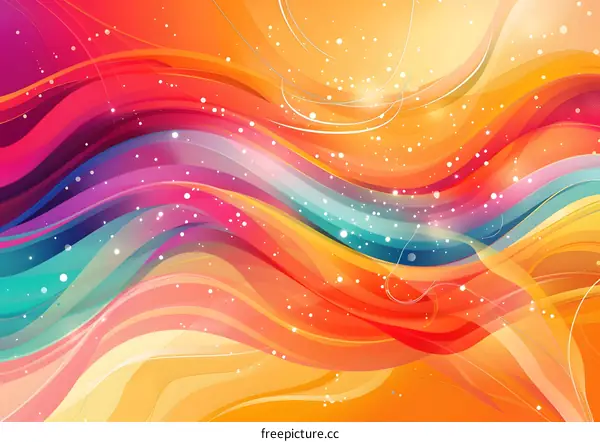 Colorful Abstract Wavy Background