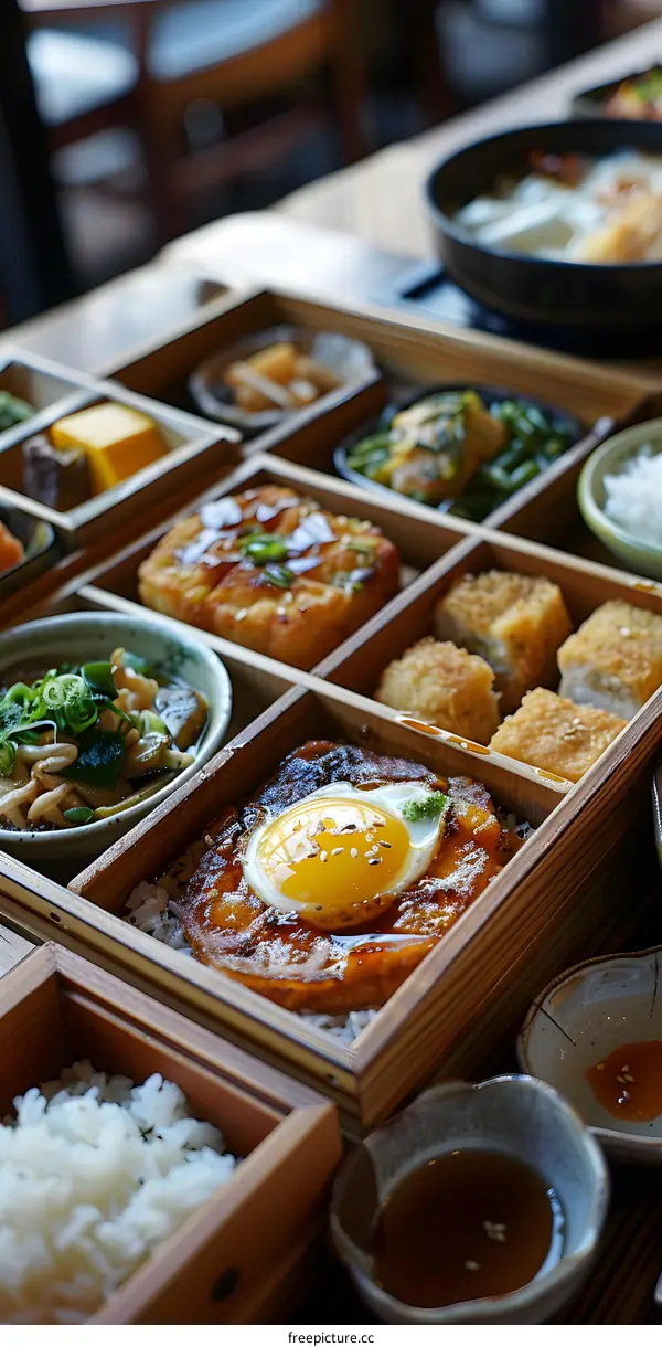 Delicious Japanese Food Bento Box