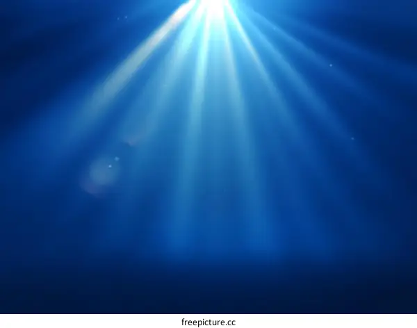 Abstract Light Rays Blue Background Design