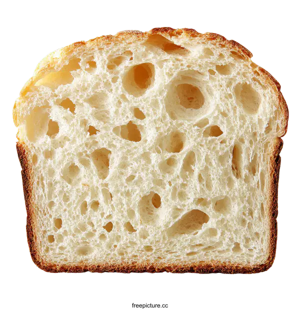 [Transparent Background PNG]Close-up View of a Sliced Loaf of Bread