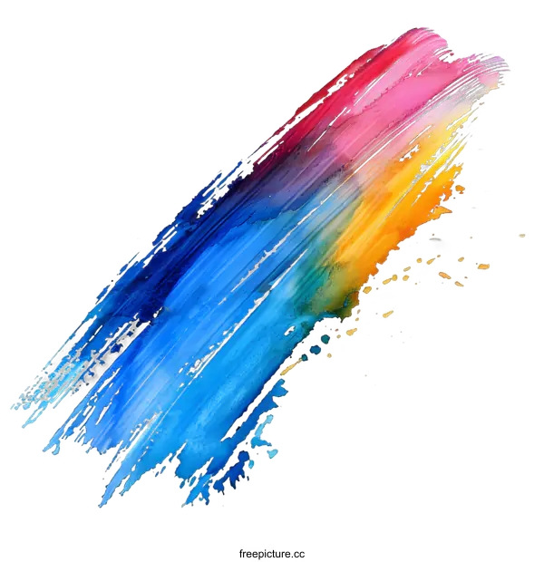 [Transparent Background PNG]Watercolor Brushstroke Abstract Art Background