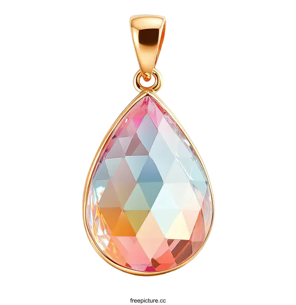 [Transparent Background PNG]Multi-colored Crystal Pendant