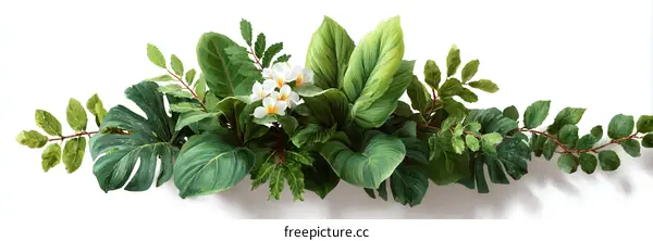 Tropical Floral Arrangement Illustration