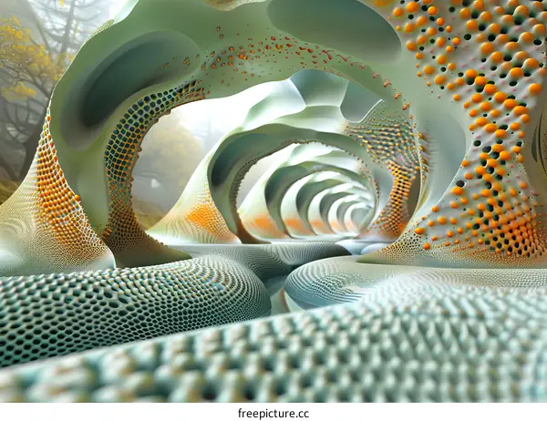 Surreal Architecture with Autumnal Hues