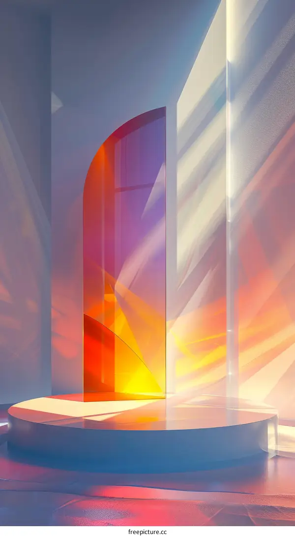 Vibrant Geometric Shapes Abstract Painting