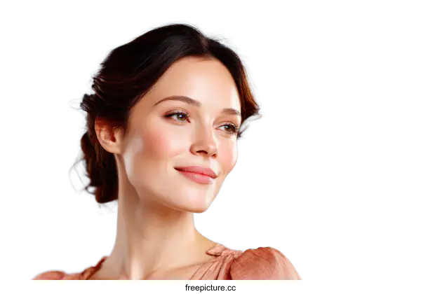 [Transparent Background PNG]Beautiful Woman Portrait with Natural Light
