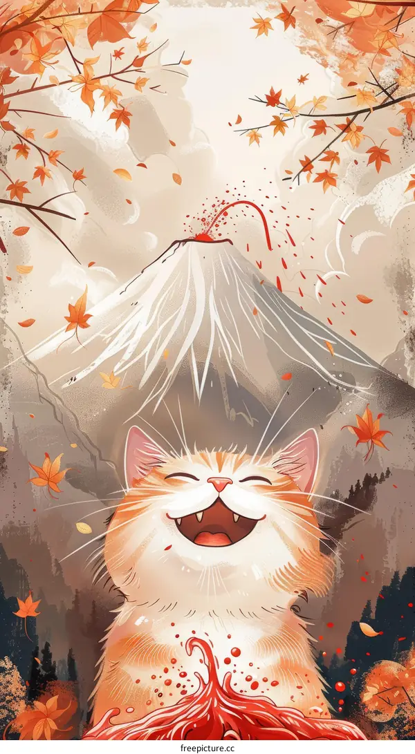 Cat Drinking from a Lava Lamp