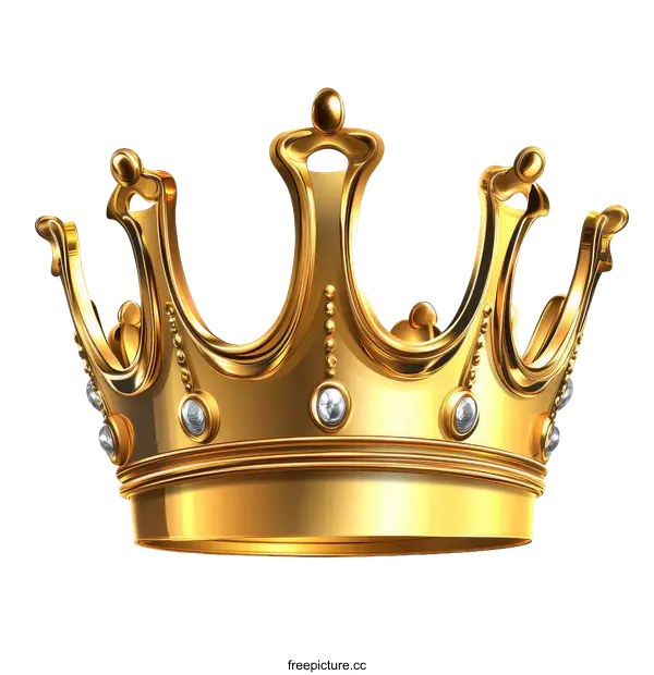 [Transparent Background PNG]Golden Royal Crown Illustration