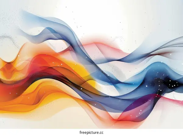 Abstract Colorful Wavy Background with Glitter