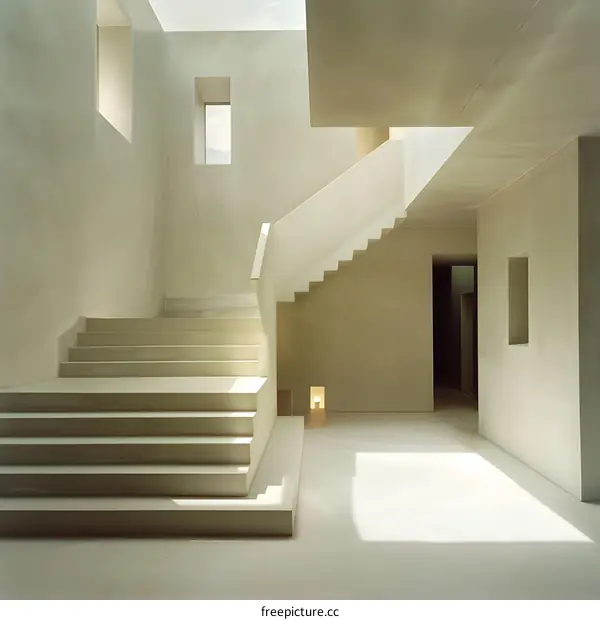 Modern Staircase Design in Minimalist Interior
