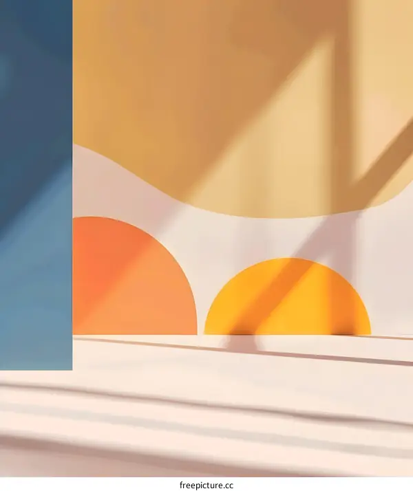 Abstract Shapes with Sun Light and Shadows