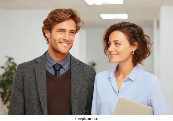 Business Colleagues in a Modern Office Setting