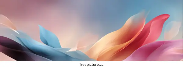 Abstract Colorful Flowing Fabrics Design