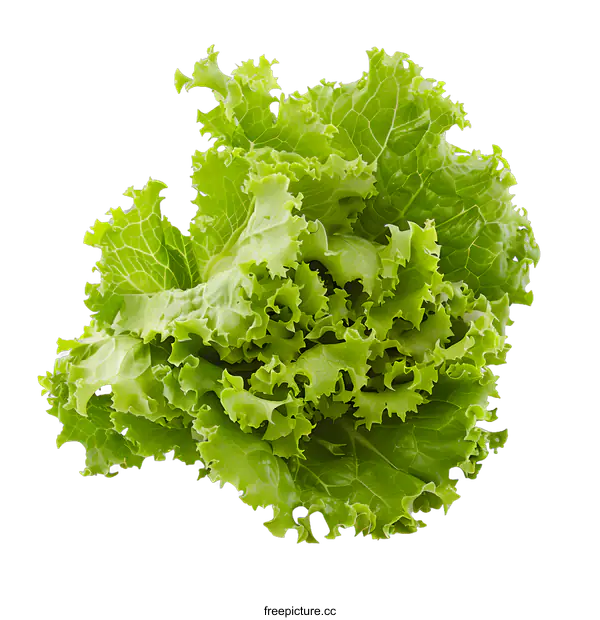 [Transparent Background PNG]Fresh Green Lettuce Isolated on White Background