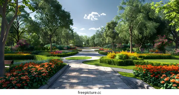 Garden landscape design renderings