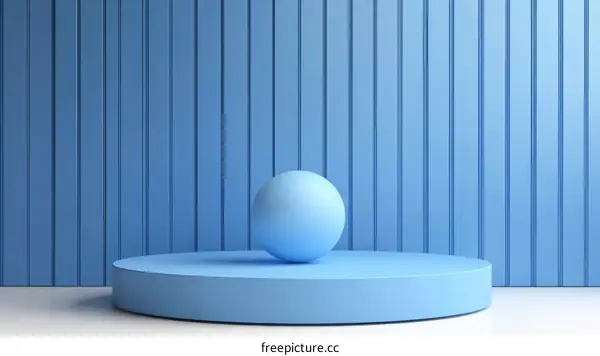 Abstract Light Blue Geometric Display Scene