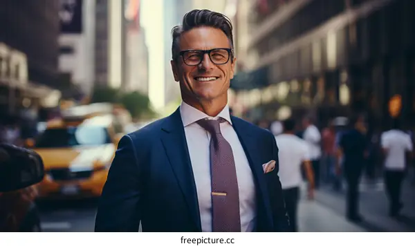 Successful Businessman in the City