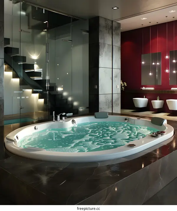 3D visualization of a luxury bathroom