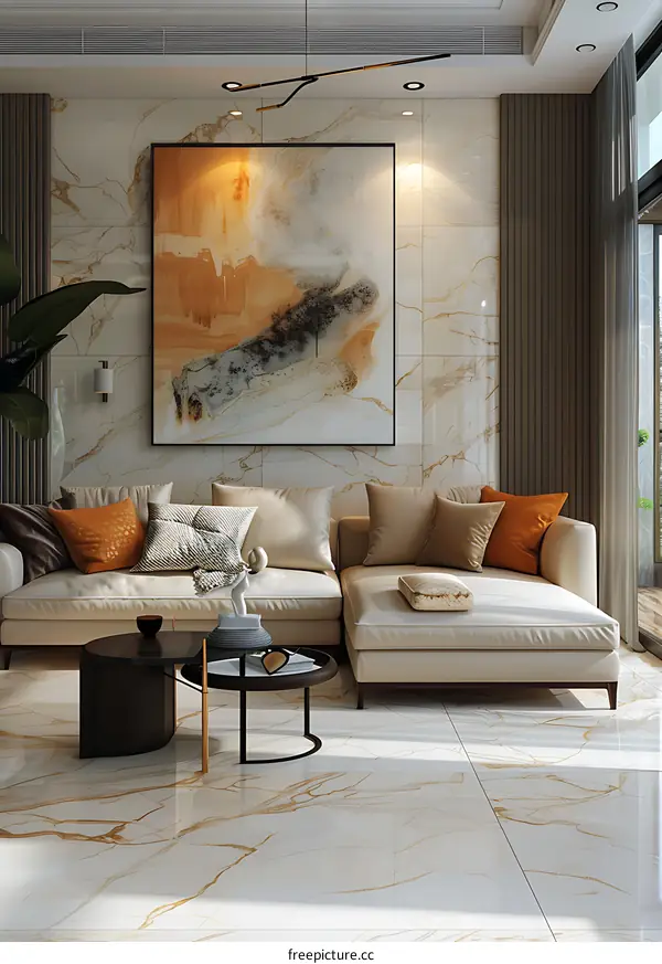 Modern minimalist living room