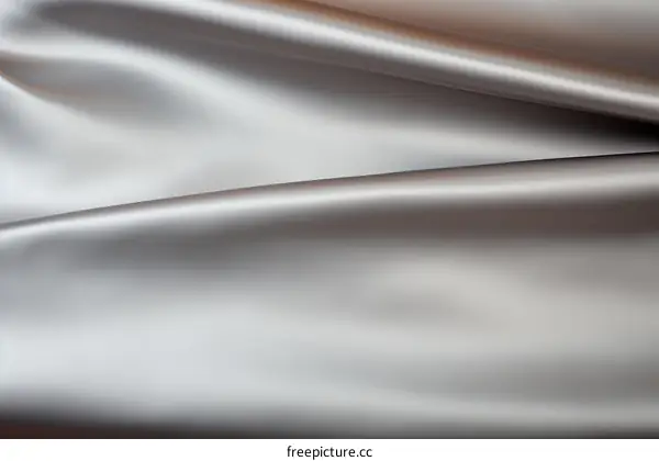 Close-up of a Crumpled Silver Fabric