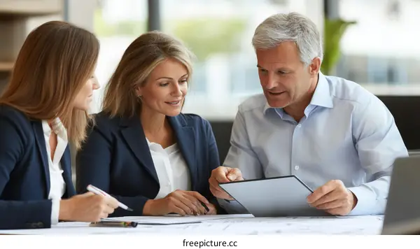 Business Meeting of Three People