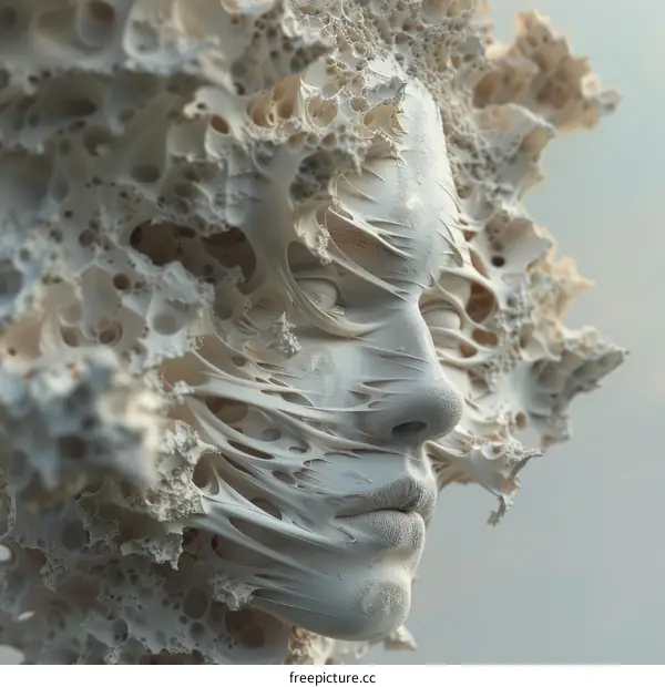 Abstract Sculpted Female Portrait