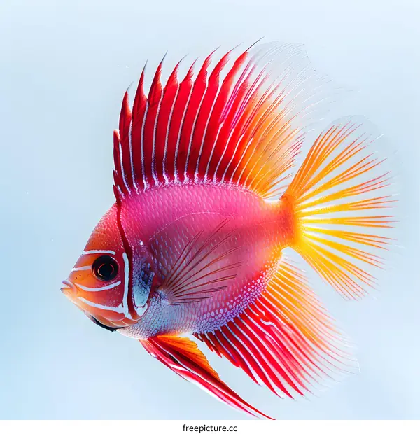 Vibrant Red and Orange Fish