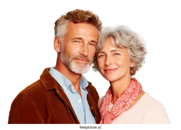 [Transparent Background PNG]Portrait of a Happy Couple