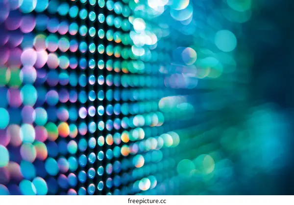 Abstract Colorful Bokeh Lights Display