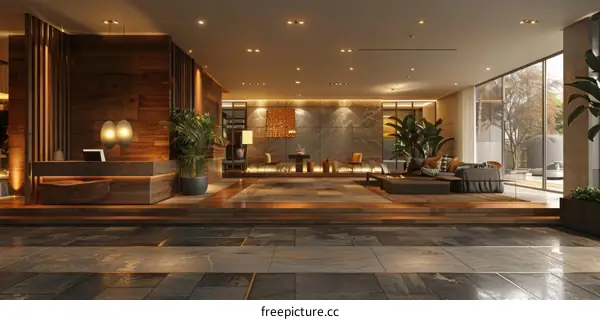 Modern Luxury Hotel Lobby Design