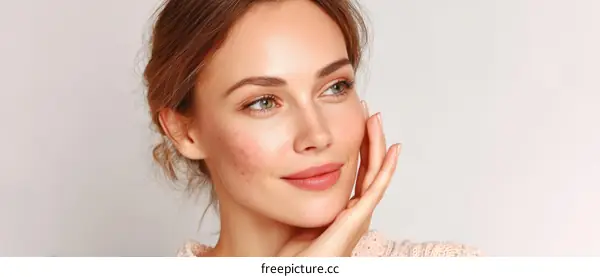 Closeup of a Woman with Facial Skin