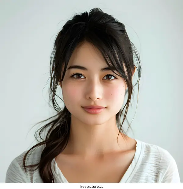 Portrait of a young Asian woman