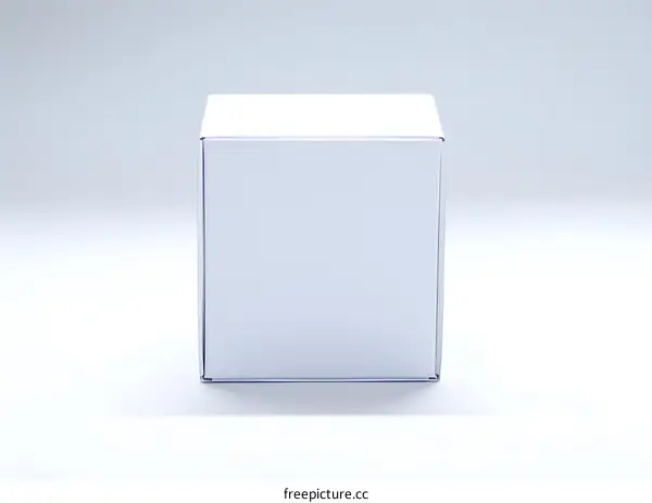 White Square Box on a White Background