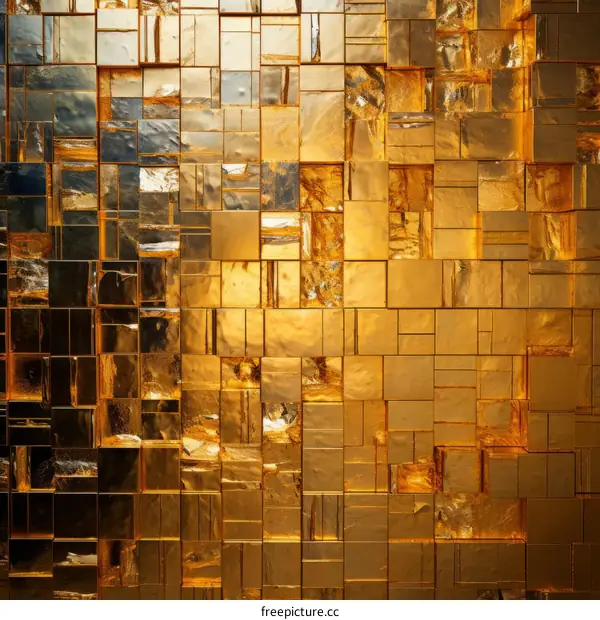 Shiny Golden Ingot Reflecting Light