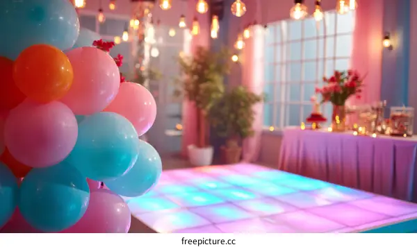 Colorful Balloon Decor in a Festive Interior