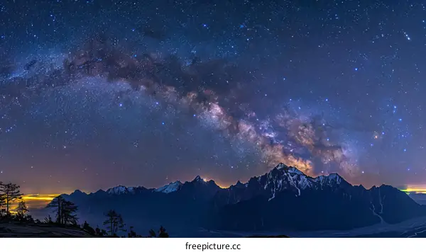 Starry Night Over the Mountains