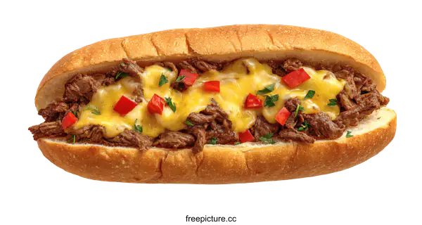 [Transparent Background PNG]Delicious Beef Steak Sub Sandwich