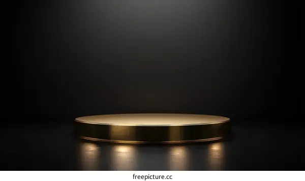 Luxury Gold Round Product Display Podium