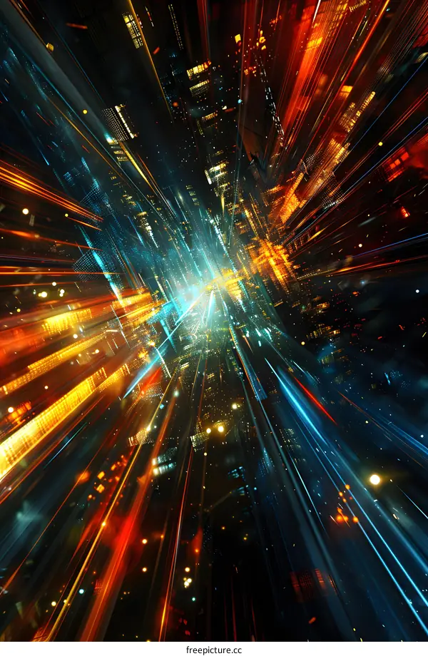 Abstract City Lights and Motion Blur