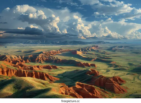 Colorful Canyonlands Under Dramatic Skies