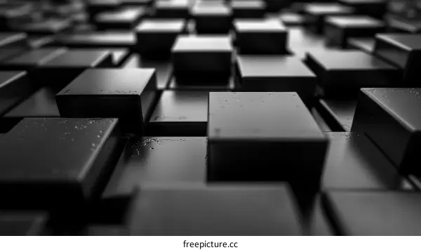 Black 3D cubes background