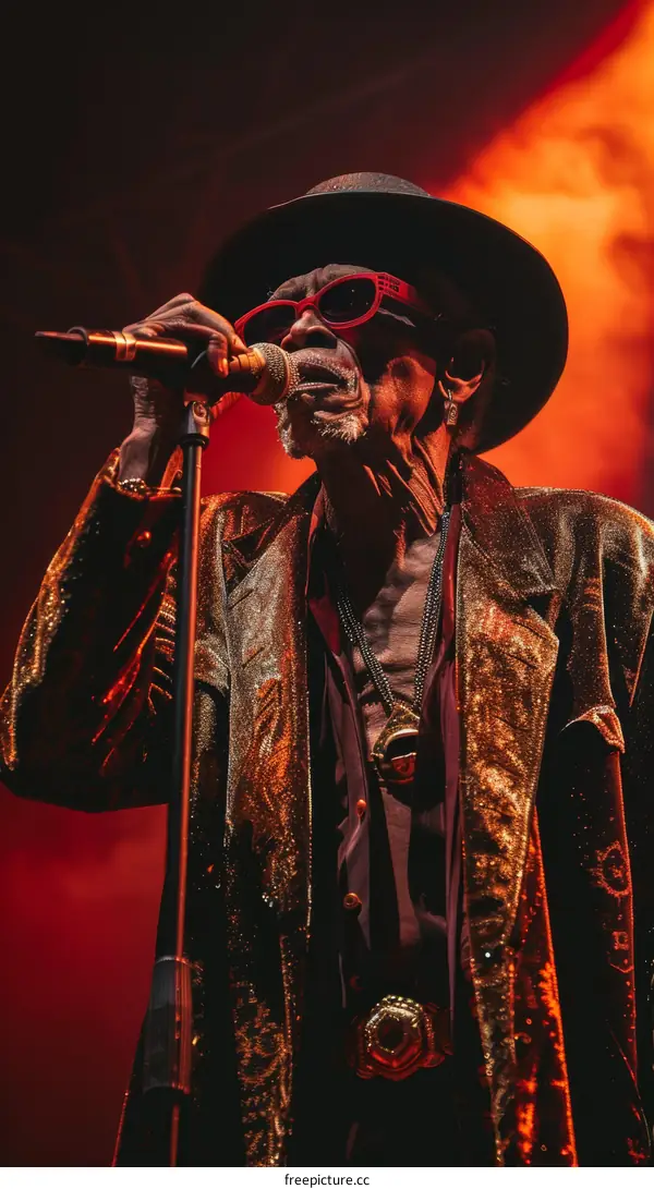 A Legendary Bluesman Electrifies the Stage with Soulful Performance