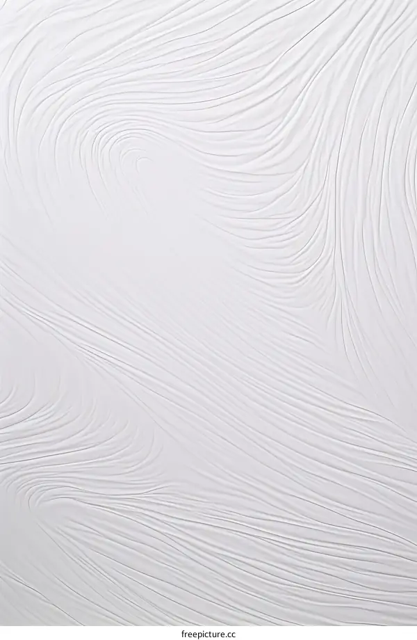 Curved Lines White Abstract Painting