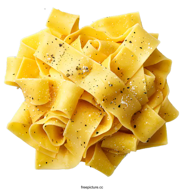 [Transparent Background PNG]Pappardelle Pasta with Salt and Pepper