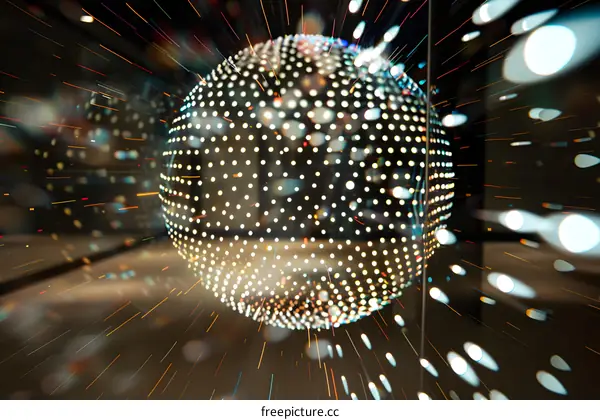 Abstract Sphere of Light and Lines