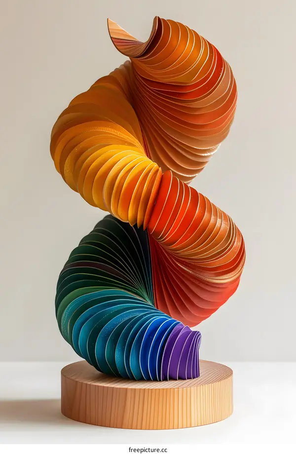 Rainbow Swirl Sculpture